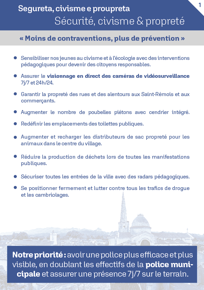 Sécurité, civisme & propreté