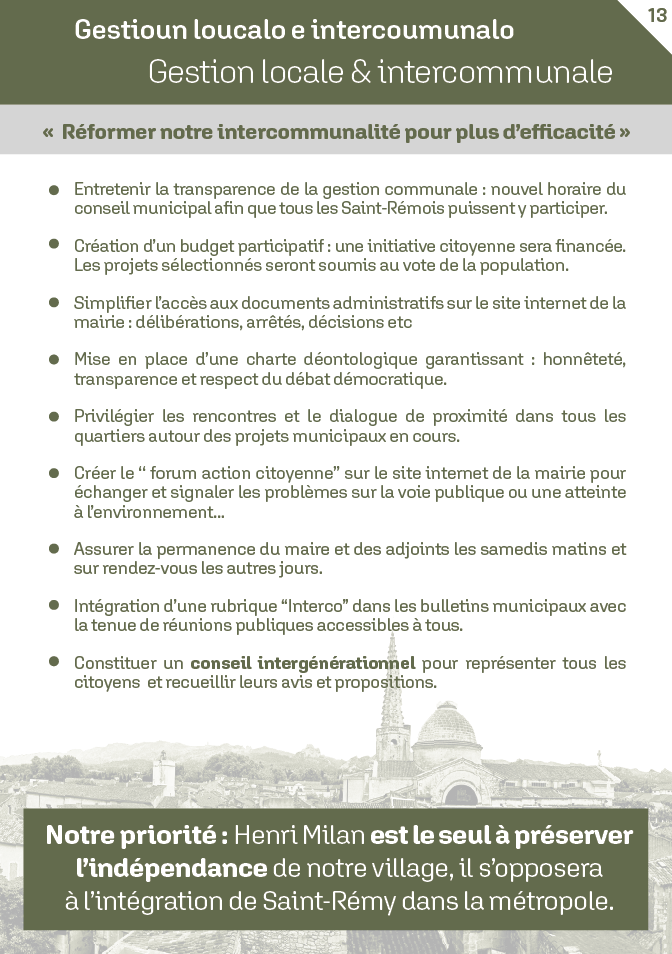 Gestion locale & intercommunale
